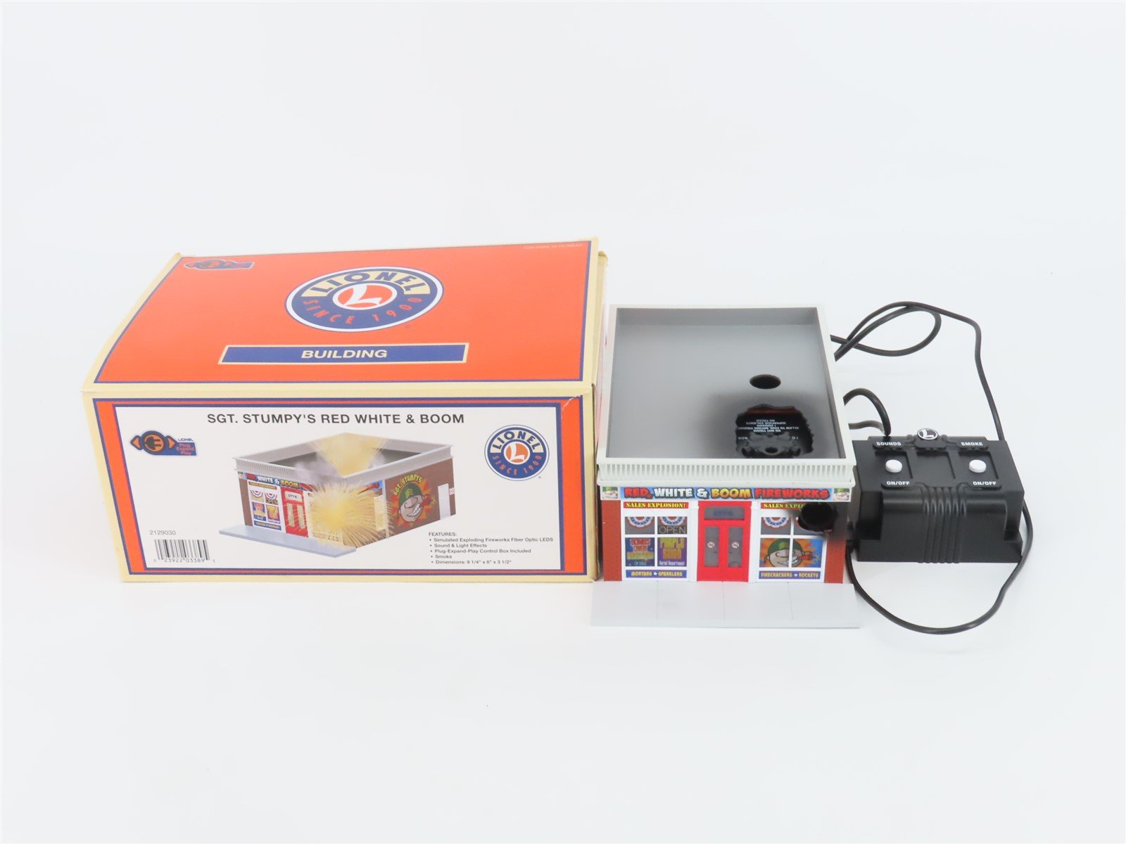 O Scale Lionel 2129030 Sgt. Stumpy's Red White & Boom Building w/Lights