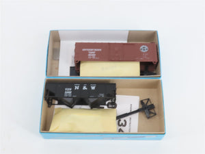 LOT of 10 HO Scale Athearn Kits D&RGW, N&W, SL-SF, & More Assorted Freight Cars
