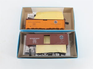 LOT of 10 HO Scale Athearn Kits D&RGW, SP, N&W, PM & More Assorted Freight Cars