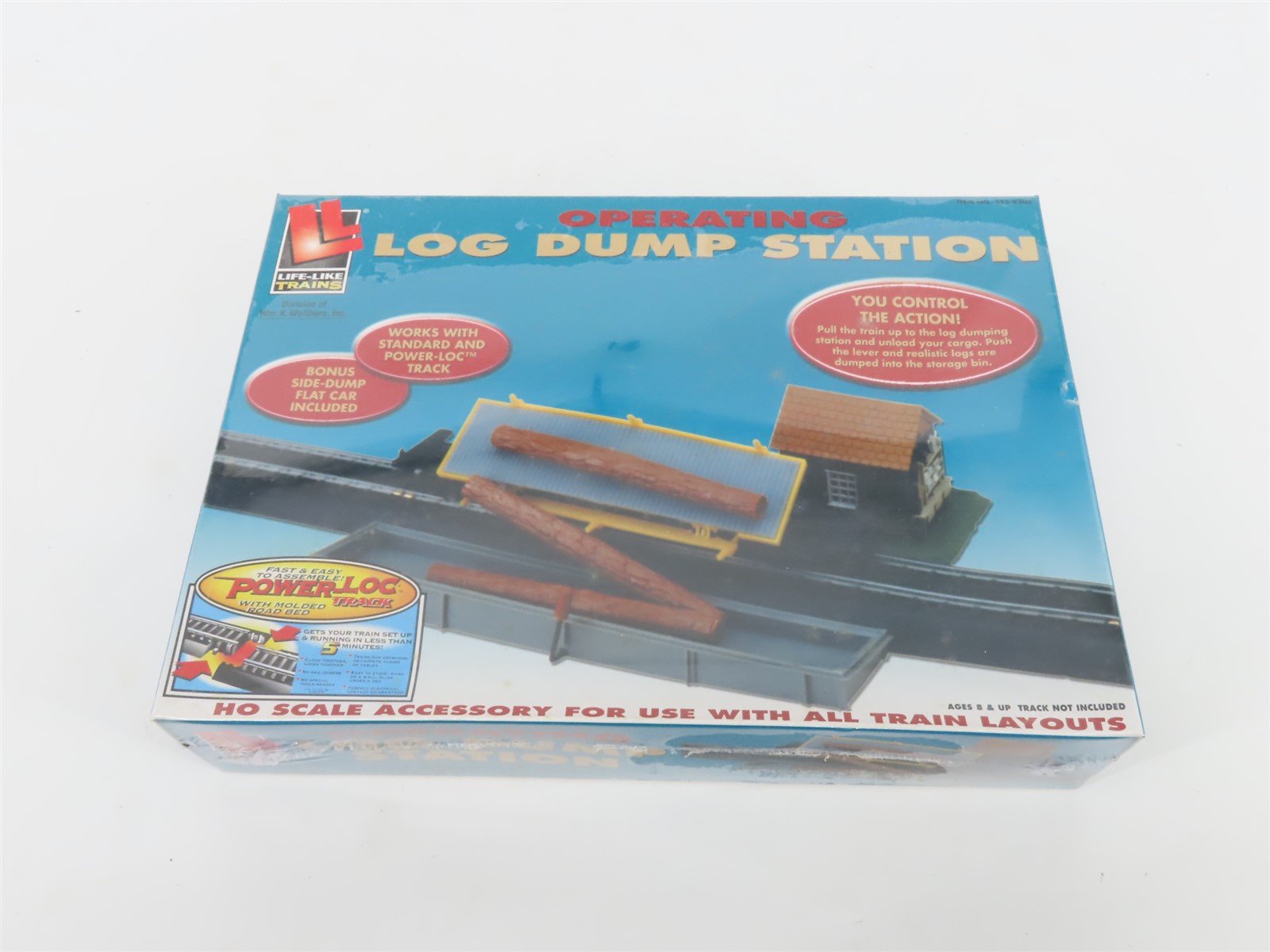 HO Scale Life-Like/Walthers Kit 433-8308 Operating Log Dump Station - SEALED