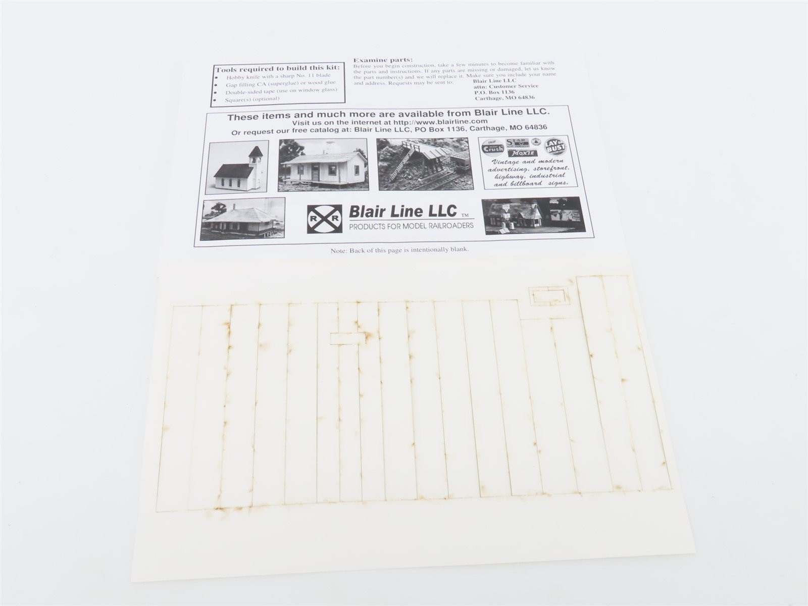 HO 1/87 Scale Blair Line Laser-Cut Kit 180 Blairstown General Store