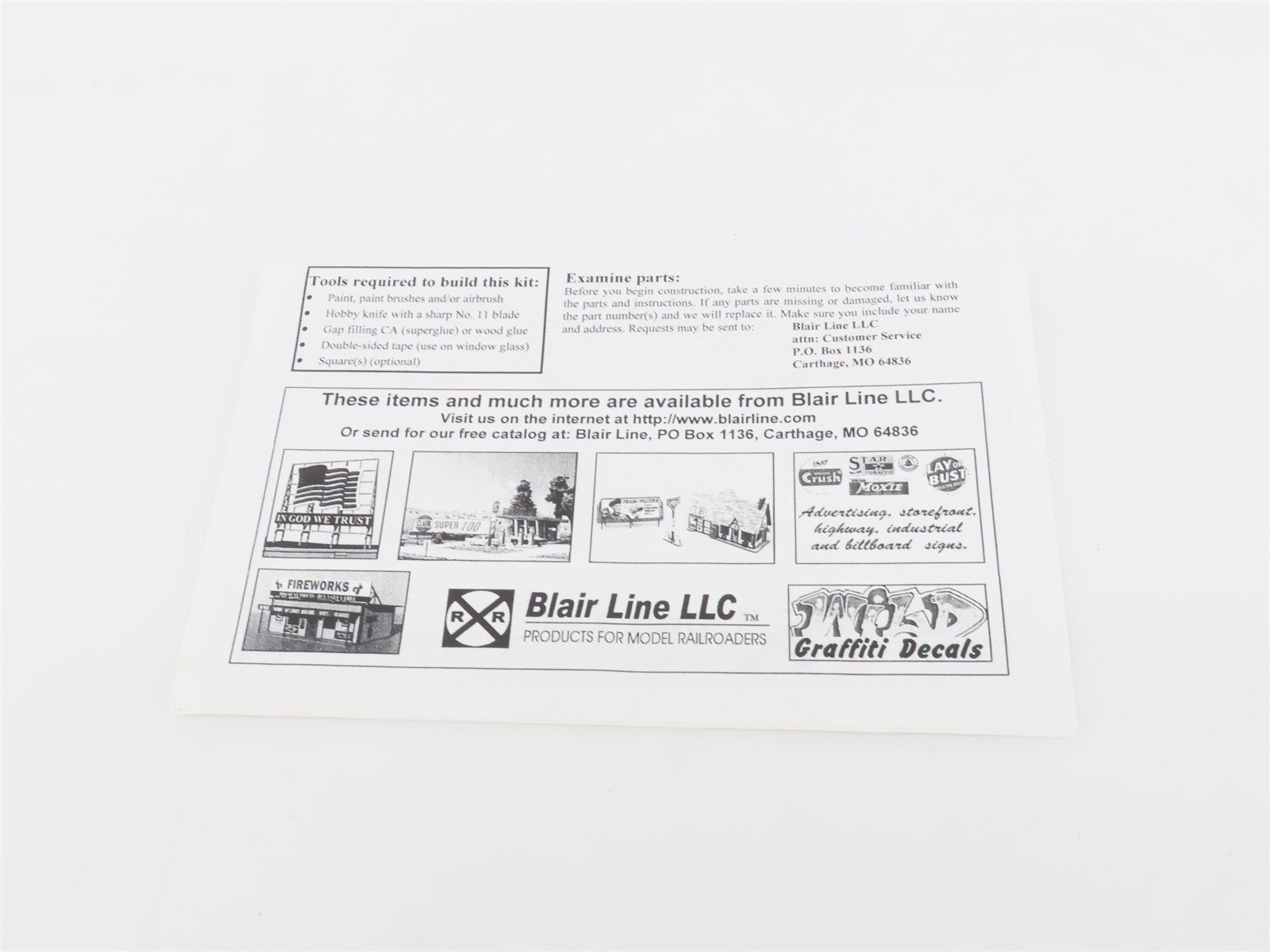 HO 1/87 Scale Blair Line Laser-Cut Kit 182 Dari-King Drive-In Restaurant