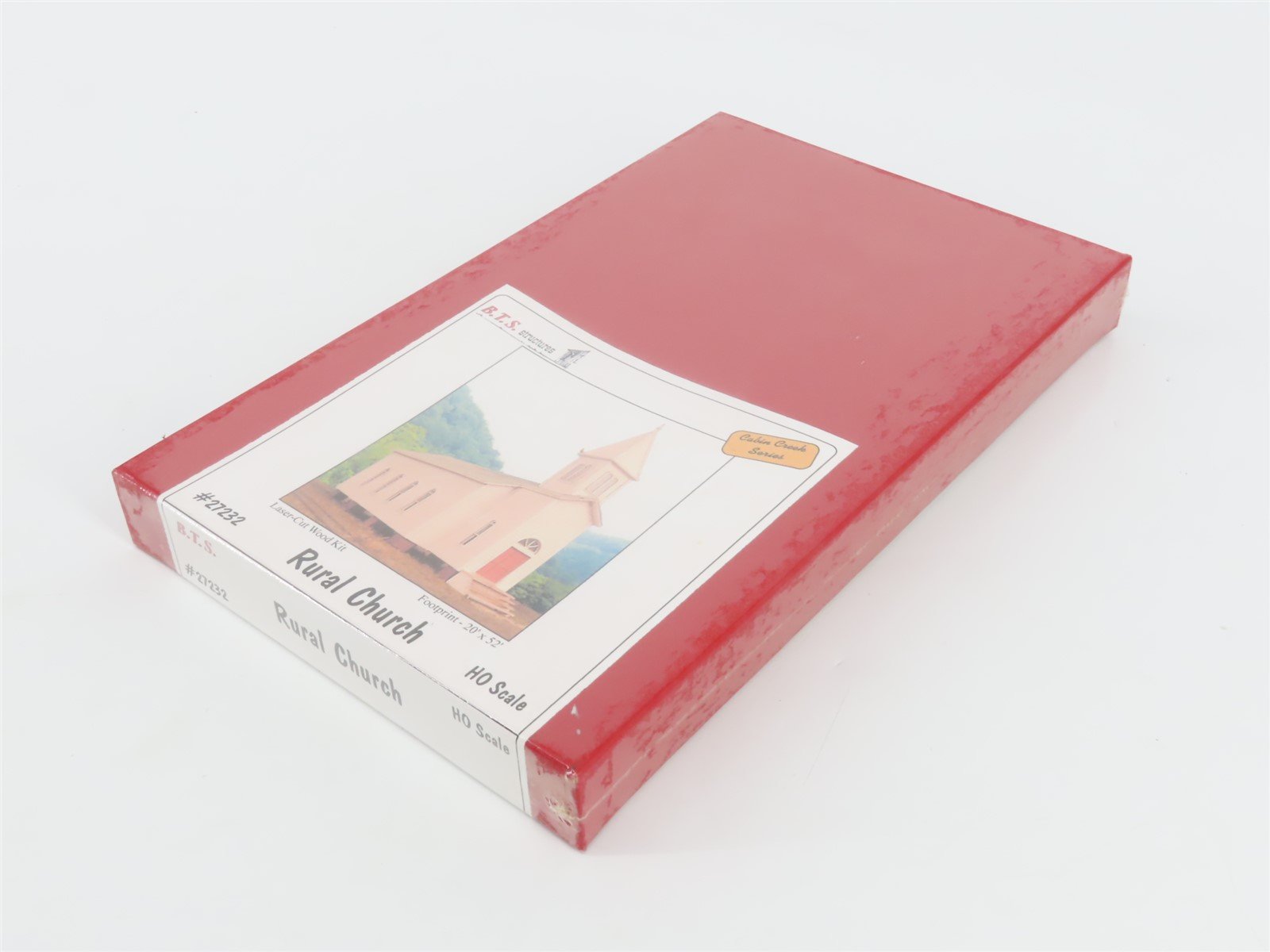 HO Scale B.T.S. Cabin Creek Series Laser-Cut Kit 27232 Rural Church - SEALED