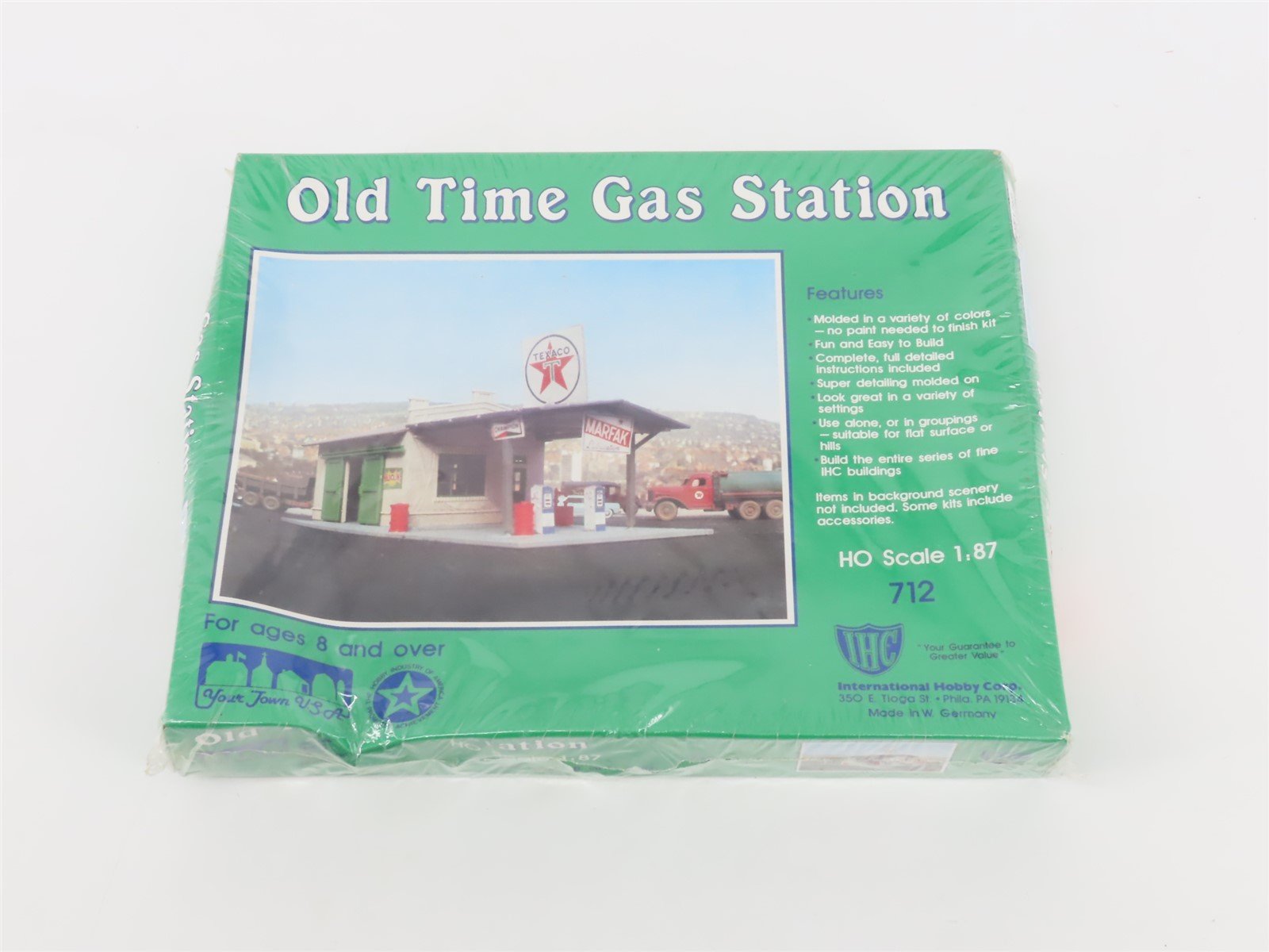 HO 1/87 Scale IHC Your Town USA Kit 712 Old Time Gas Station - SEALED