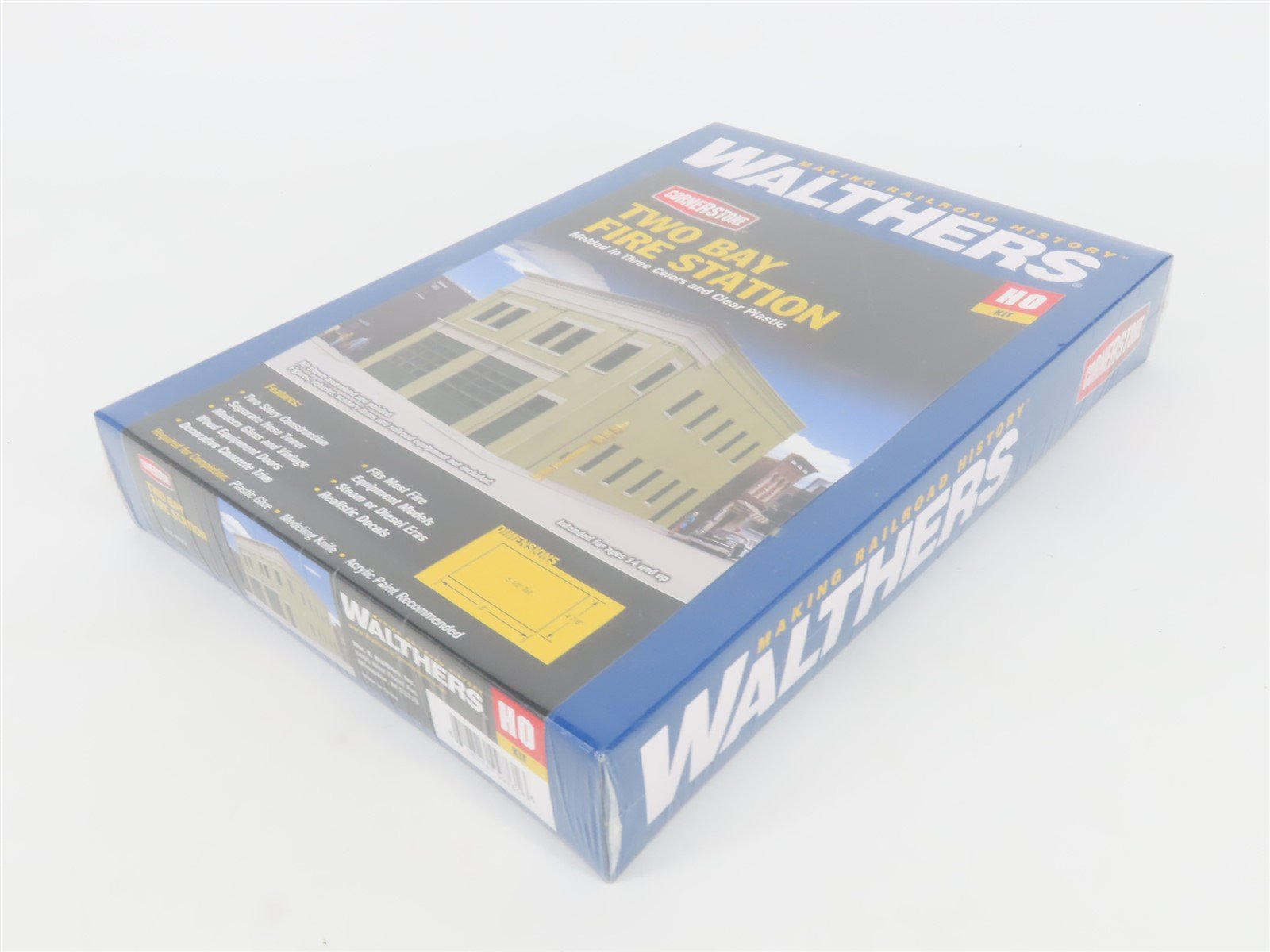 HO 1/87 Scale Walthers Cornerstone Kit 933-4022 Two Bay Fire Station - SEALED