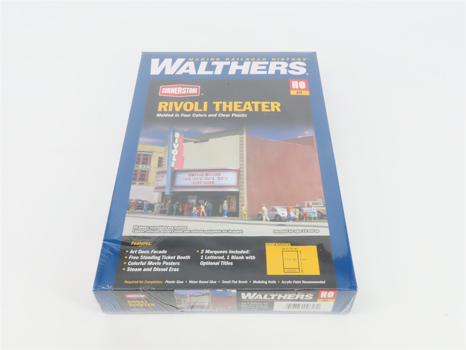 HO 1/87 Scale Walthers Cornerstone Kit 933-3771 Rivoli Theater - SEALED