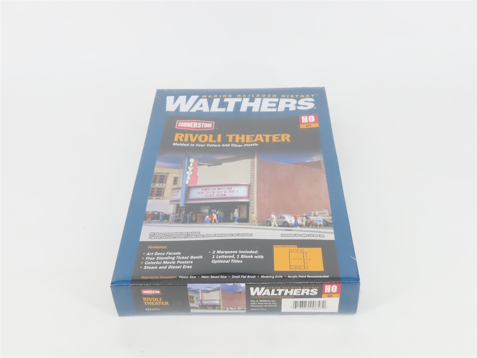 HO 1/87 Scale Walthers Cornerstone Kit 933-3771 Rivoli Theater - SEALED