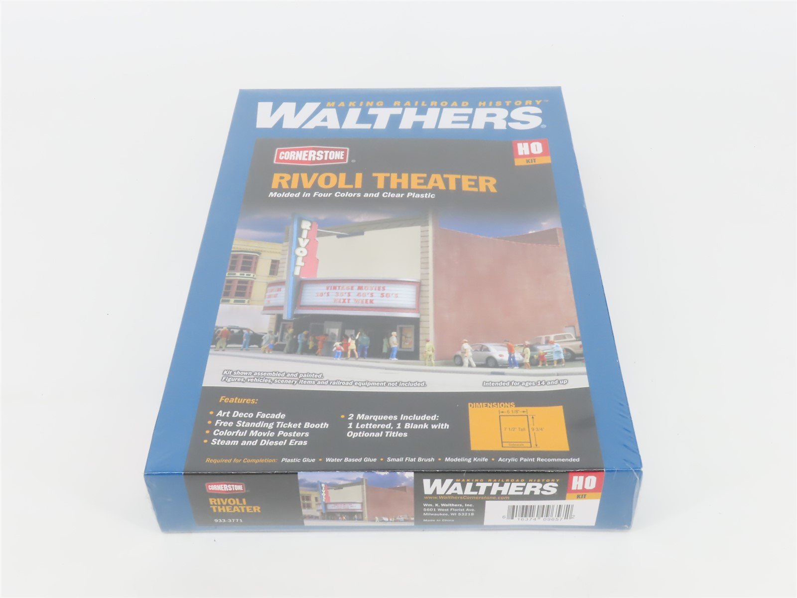HO 1/87 Scale Walthers Cornerstone Kit 933-3771 Rivoli Theater - SEALED