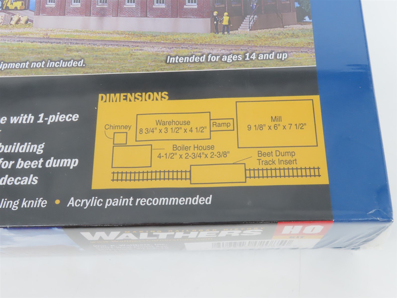 HO Scale Walthers Cornerstone Kit 933-3092 Greatland Sugar Refining - SEALED