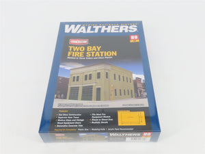 HO 1/87 Scale Walthers Cornerstone Kit 933-4022 Two Way Fire Station - SEALED