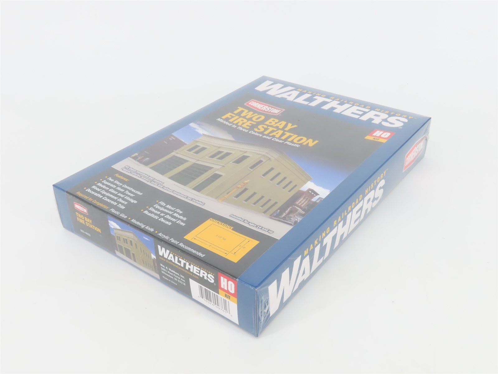 HO 1/87 Scale Walthers Cornerstone Kit 933-4022 Two Way Fire Station - SEALED
