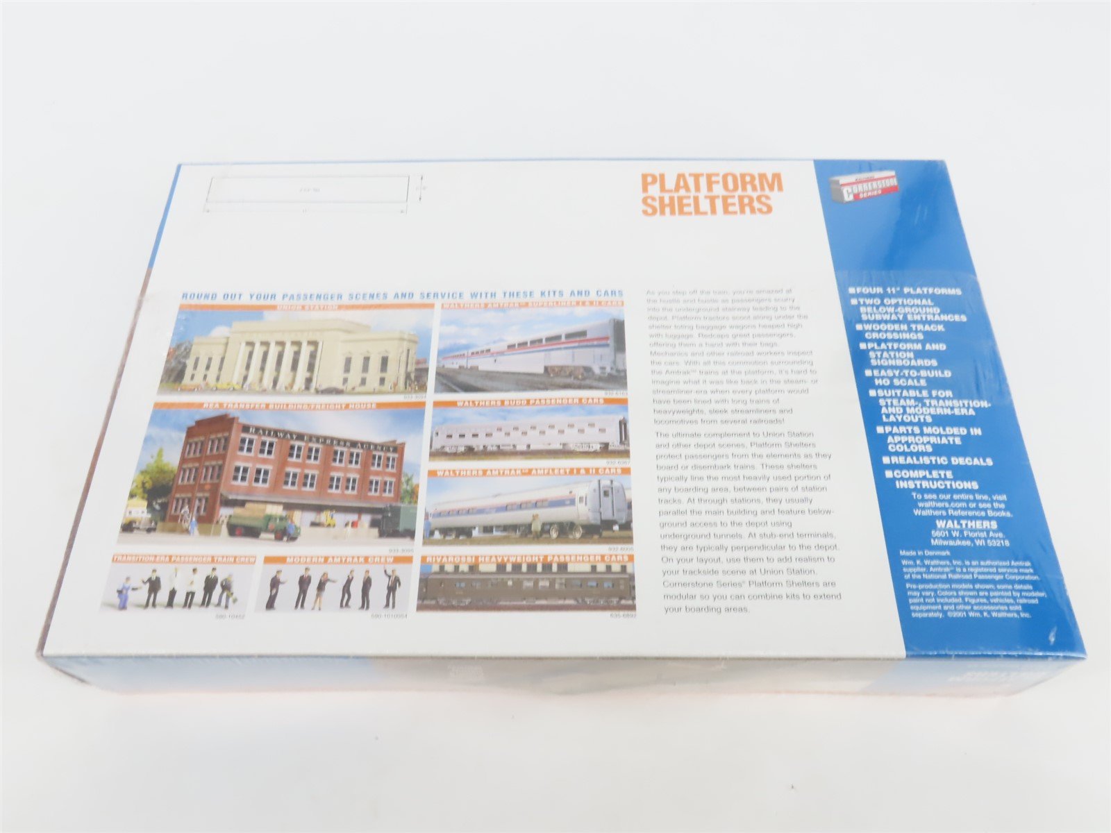HO 1/87 Scale Walthers Cornerstone Kit 933-3175 Platform Shelters - SEALED
