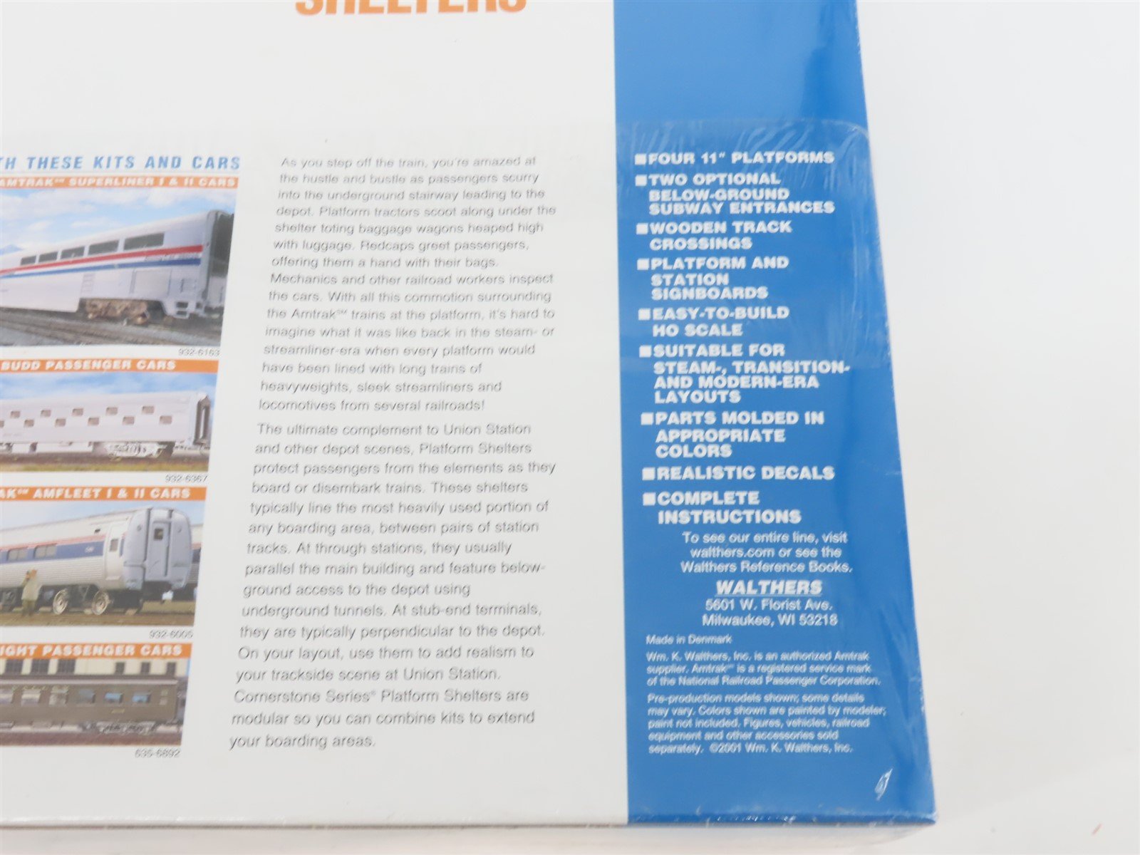 HO 1/87 Scale Walthers Cornerstone Kit 933-3175 Platform Shelters - SEALED
