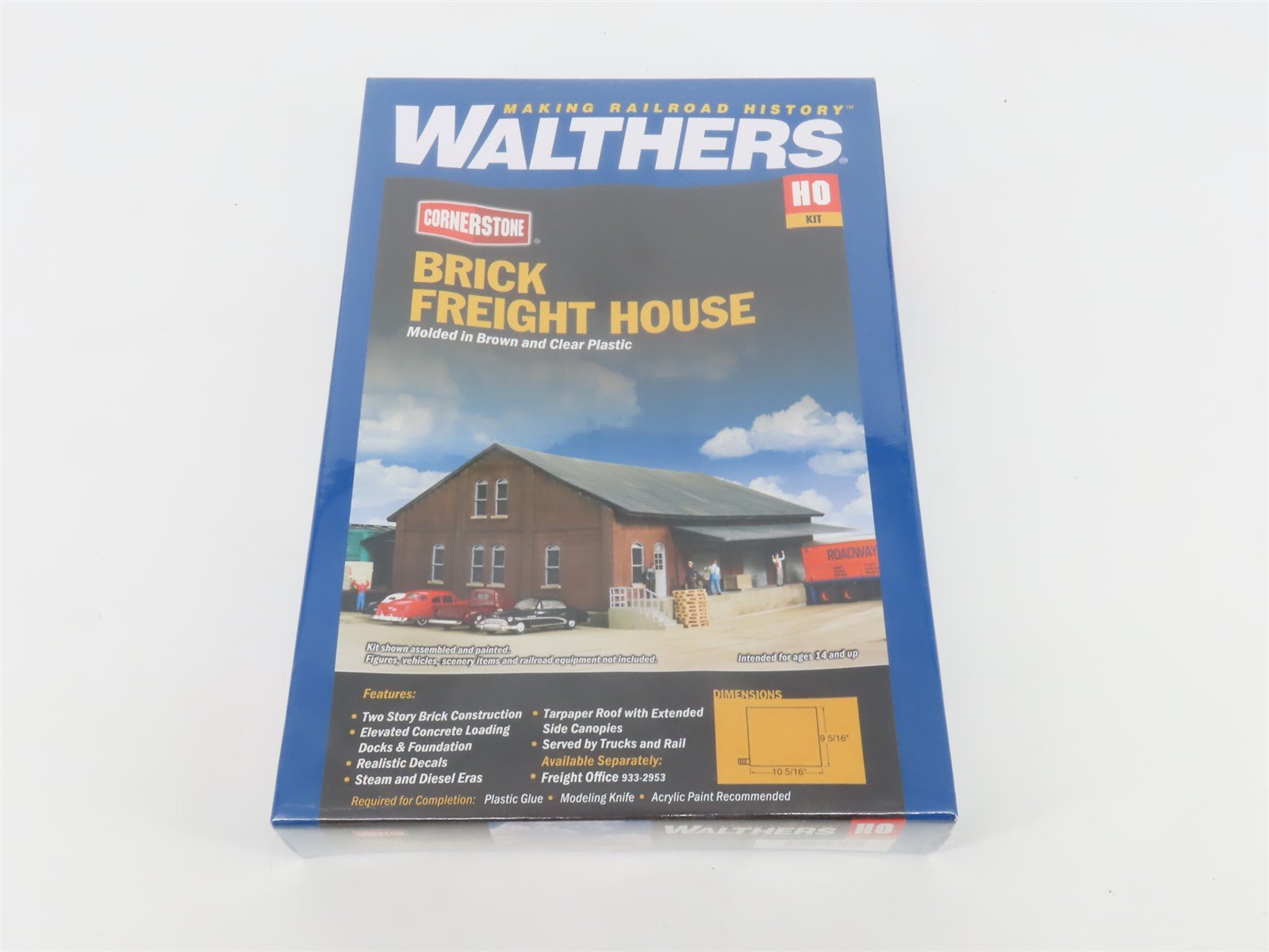 HO 1/87 Scale Walthers Cornerstone Kit 933-2954 Brick Freight House - SEALED