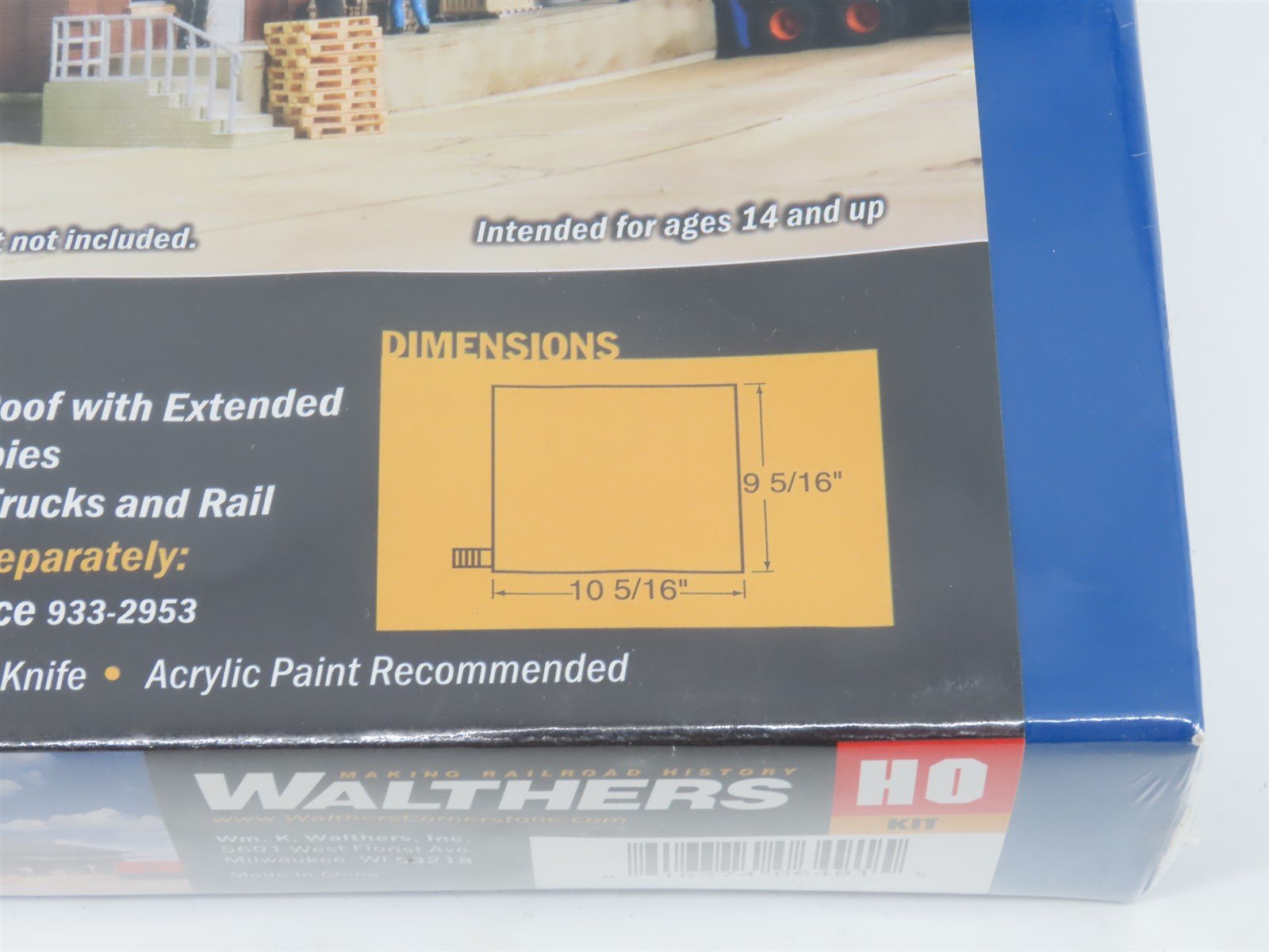 HO 1/87 Scale Walthers Cornerstone Kit 933-2954 Brick Freight House - SEALED