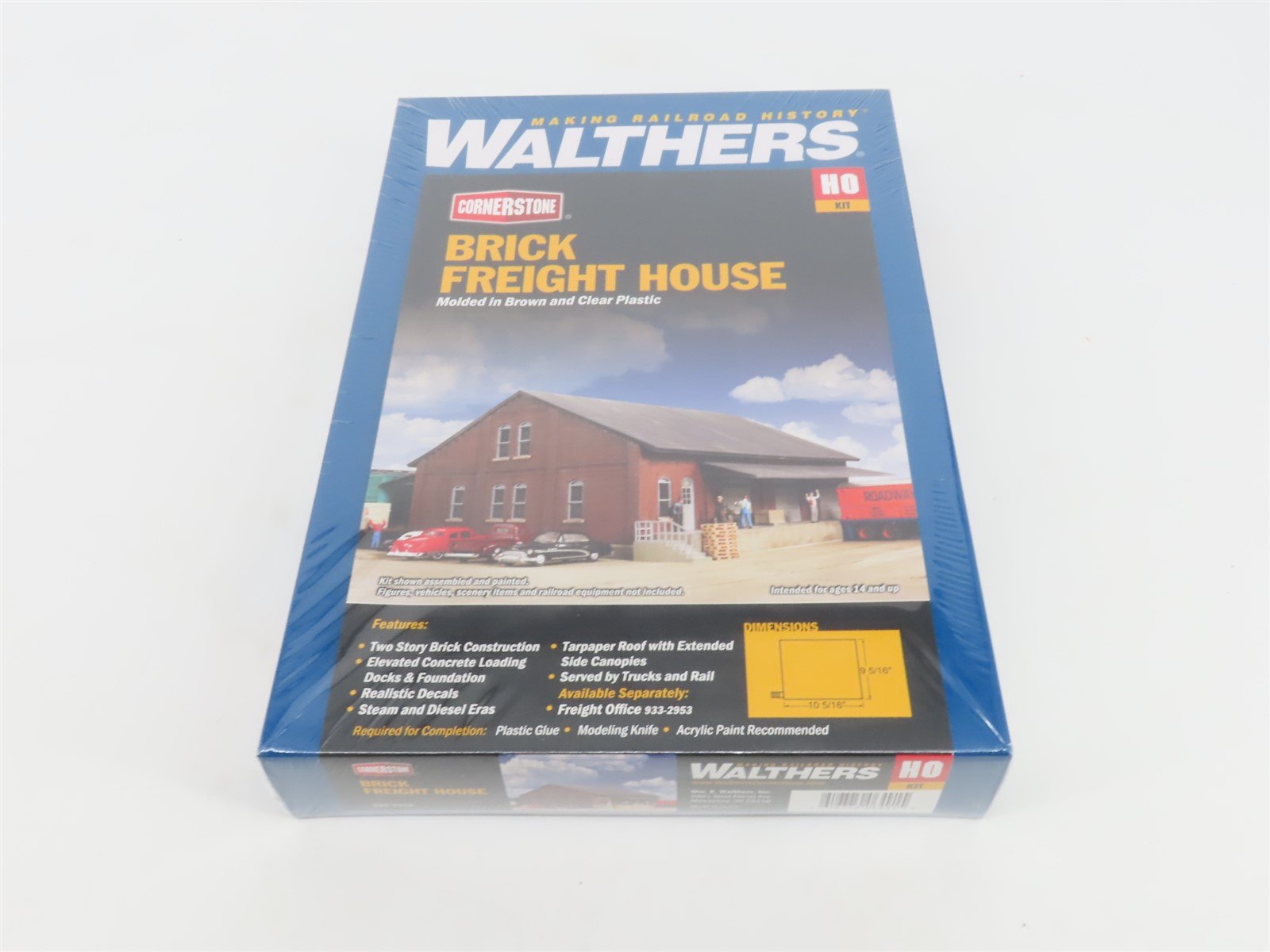 HO 1/87 Scale Walthers Cornerstone Kit 933-2954 Brick Freight House - SEALED