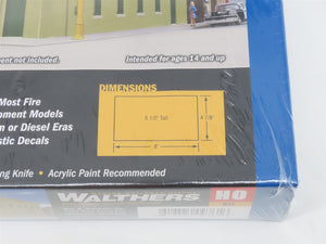 HO 1/87 Scale Walthers Cornerstone Kit 933-4022 Two Bay Fire Station - SEALED