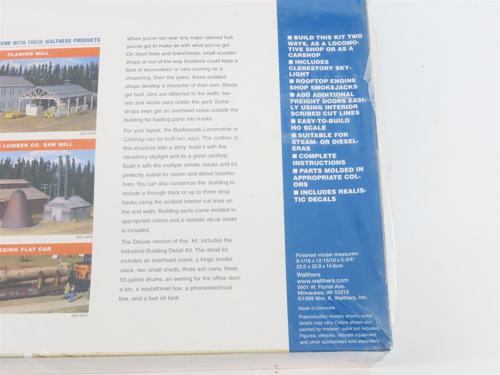 HO Walthers Cornerstone Kit 933-3083 Backwoods Locomotive or Carshop - SEALED