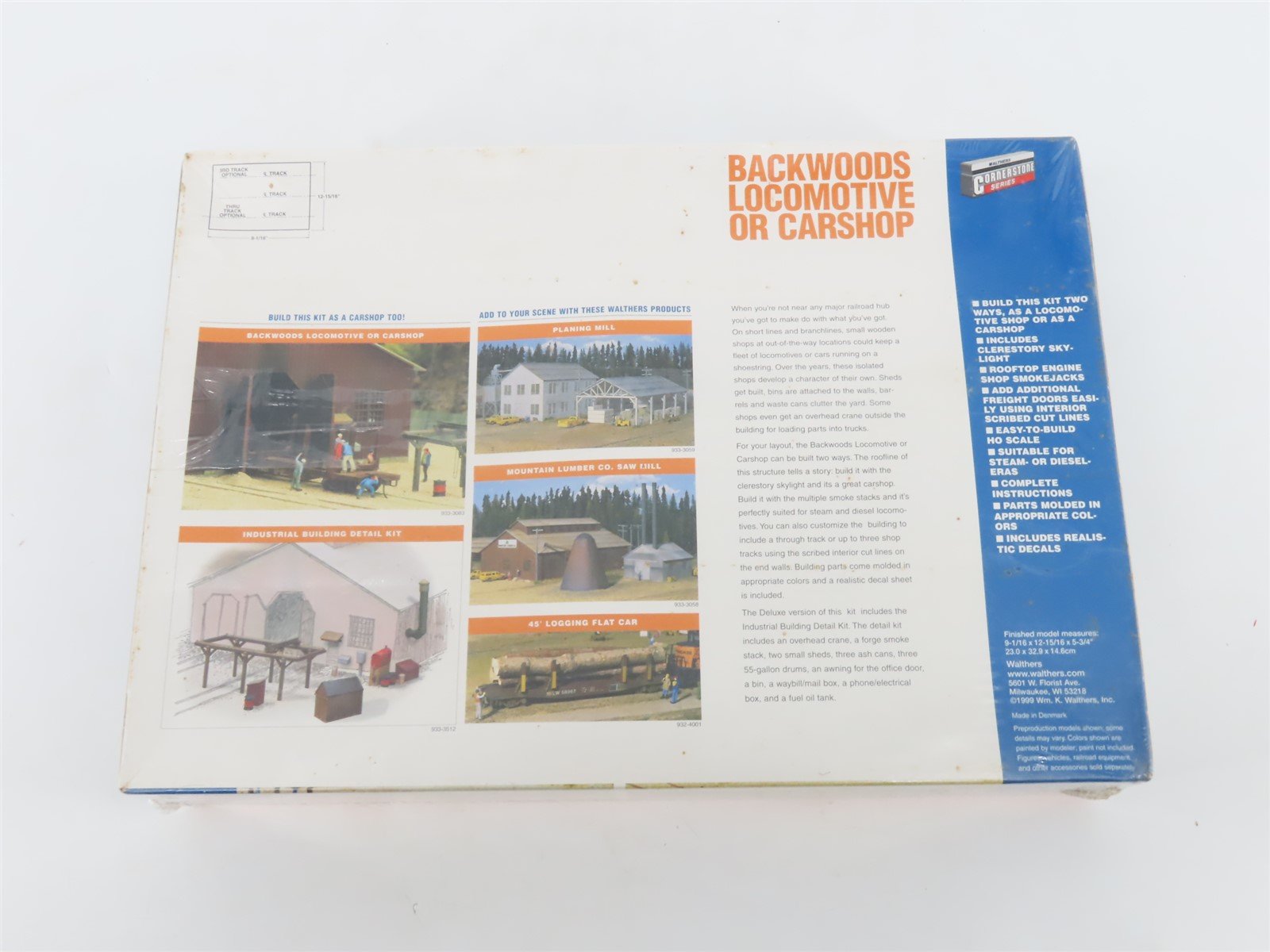 HO Walthers Cornerstone Kit 933-3083 Backwoods Locomotive of Carshop - SEALED
