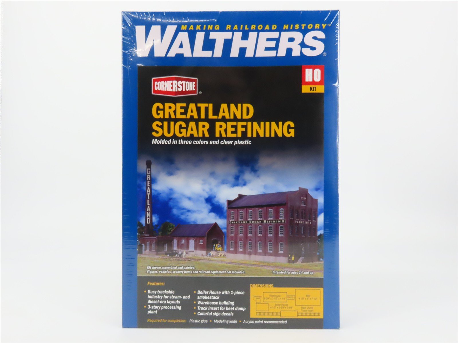 HO Scale Walthers Cornerstone Kit 933-3092 Greatland Sugar Refining - SEALED