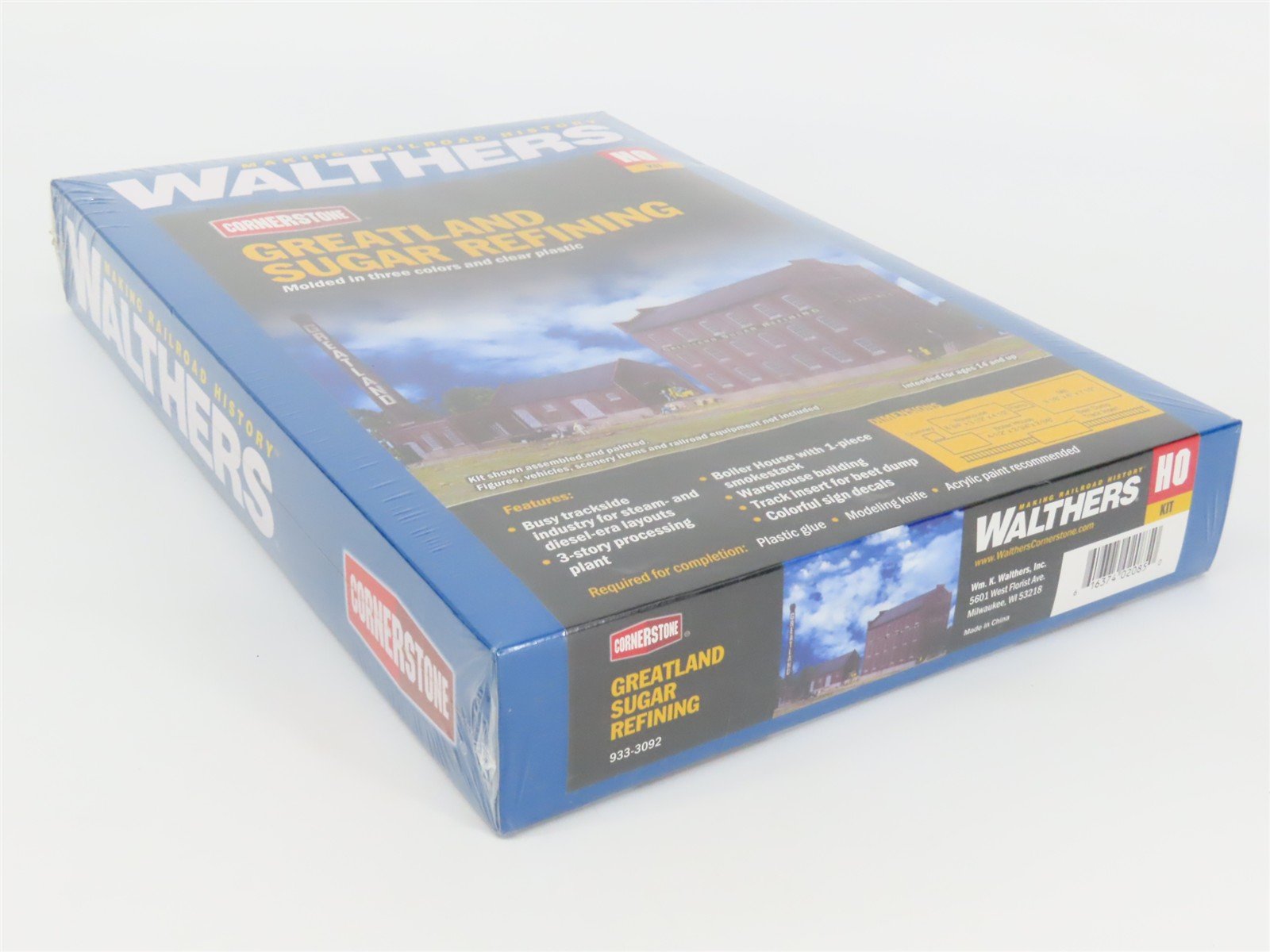 HO Scale Walthers Cornerstone Kit 933-3092 Greatland Sugar Refining - SEALED