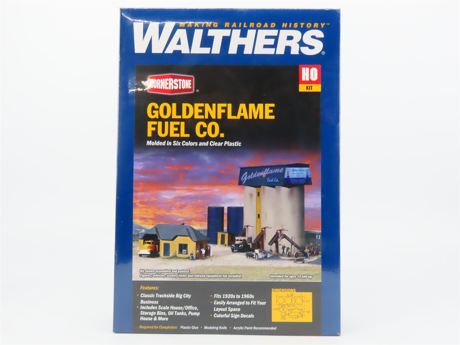 HO 1/87 Scale Walthers Cornerstone Kit 933-3087 Goldenflame Fuel Co. - SEALED