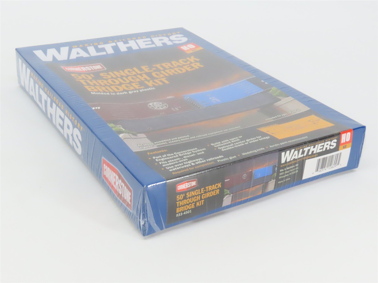 HO Walthers Cornerstone Kit 933-4501 50' Single-Track Through Girder Bridge