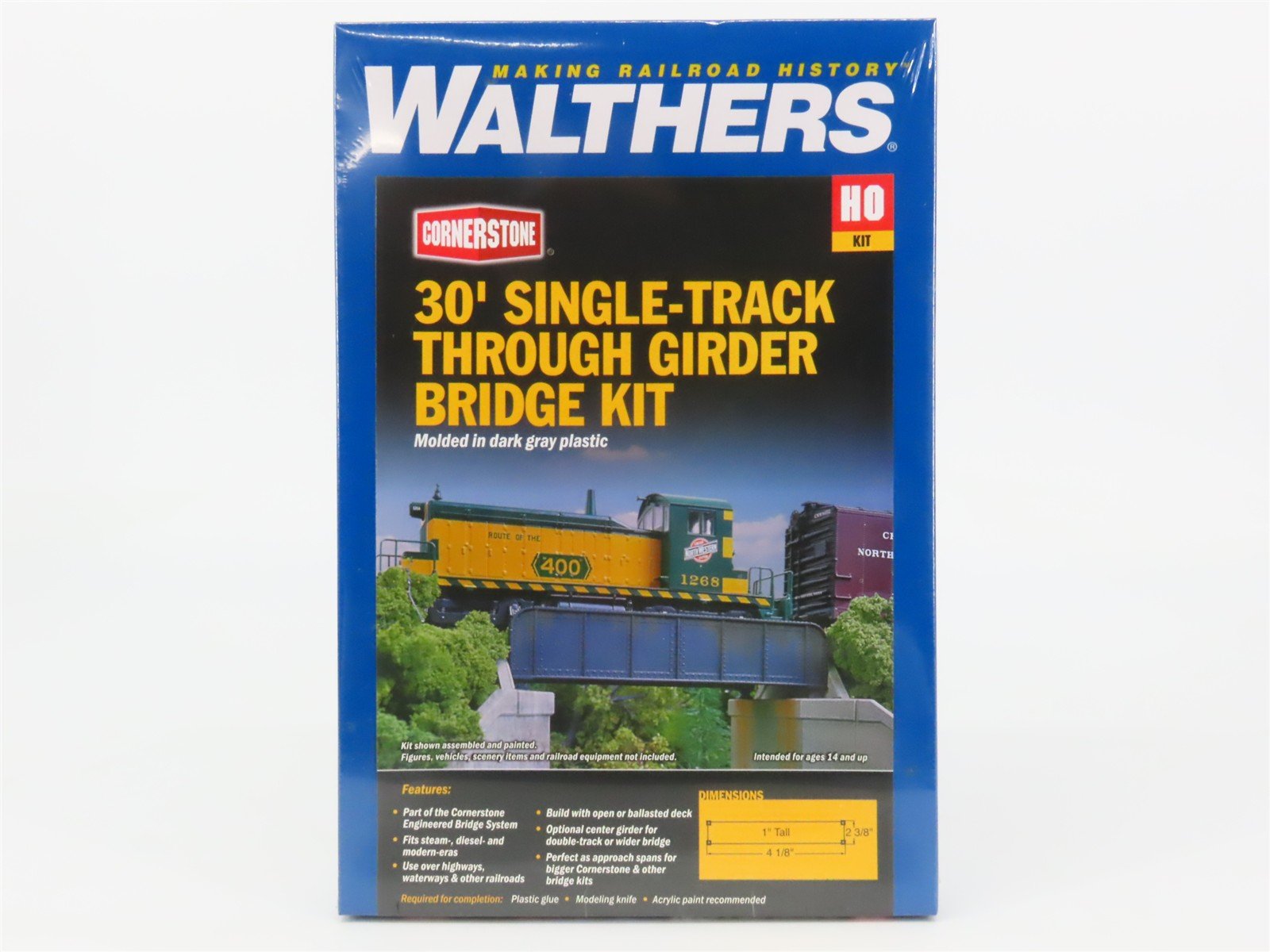 HO Scale Walthers Kit 933-4500 30' Single-Track Through Girder Bridge - SEALED