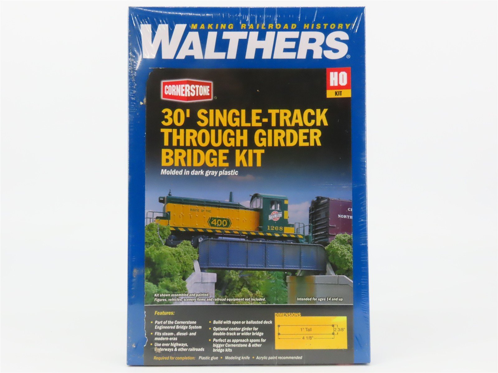 HO Scale Walthers Kit 933-4500 30' Single-Track Through Girder Bridge - SEALED