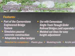HO Walthers Kit 933-4551 Single-Track Railroad Bridge Concrete Abutments (2)