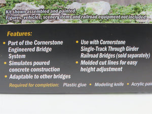 HO Walthers Kit 933-4551 Single-Track Railroad Bridge Concrete Abutments (2)