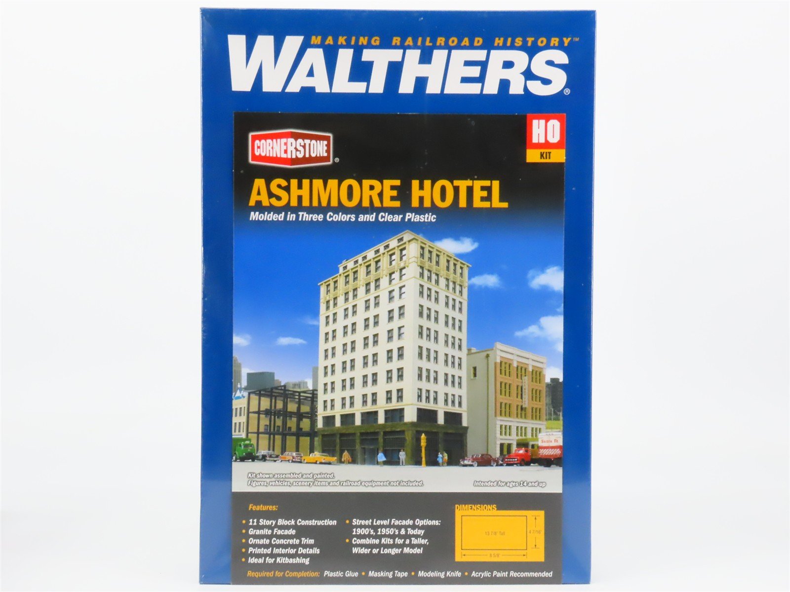 HO 1/87 Scale Walthers Cornerstone Kit 933-3764 Ashmore Hotel - SEALED