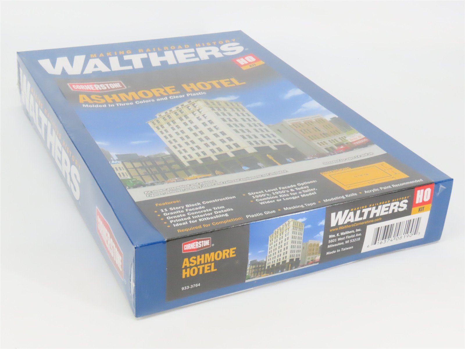 HO 1/87 Scale Walthers Cornerstone Kit 933-3764 Ashmore Hotel - SEALED
