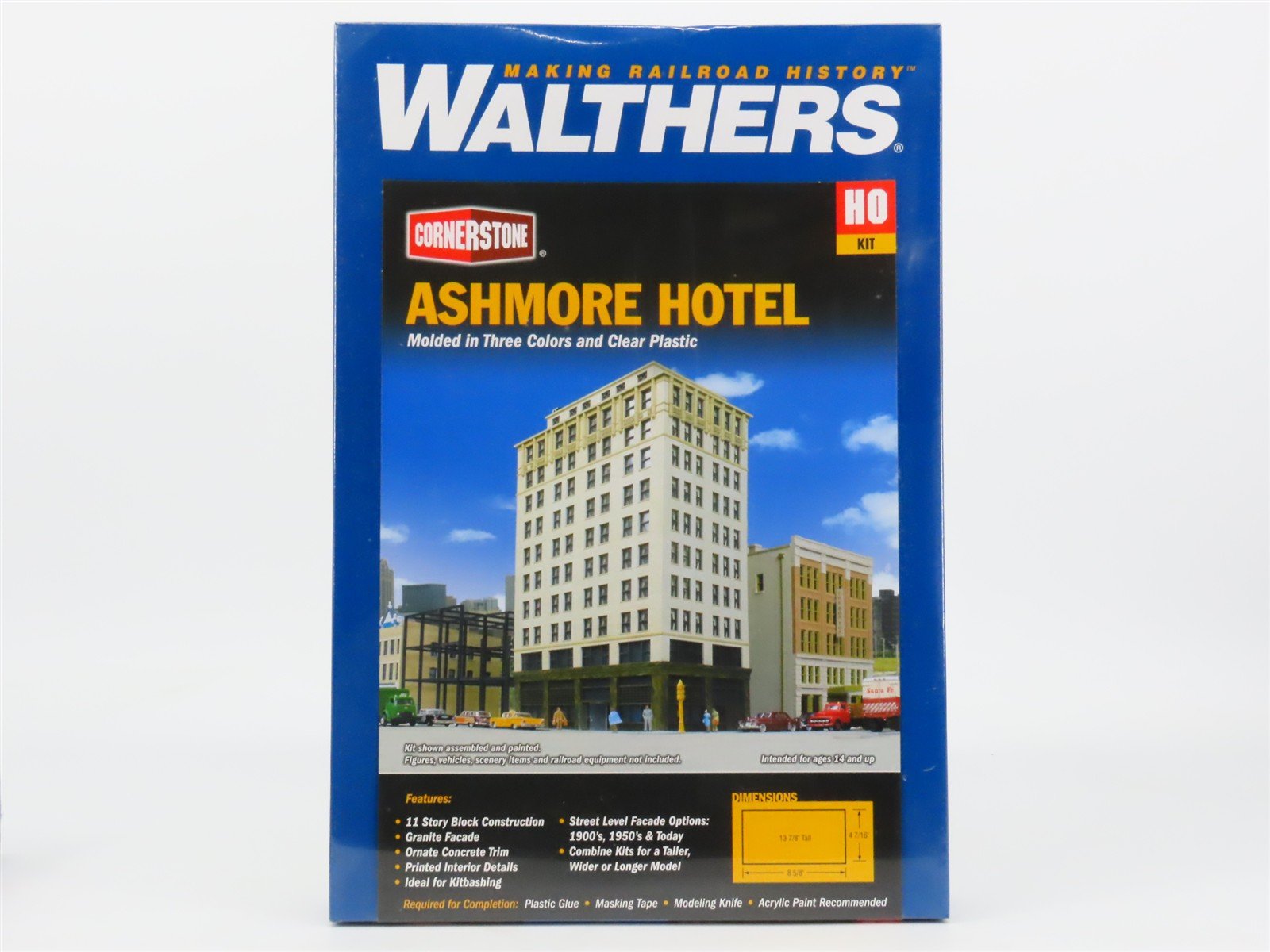 HO 1/87 Scale Walthers Cornerstone Kit 933-3764 Ashmore Hotel - SEALED