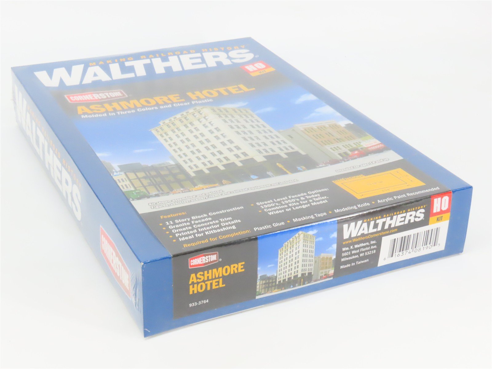 HO 1/87 Scale Walthers Cornerstone Kit 933-3764 Ashmore Hotel - SEALED