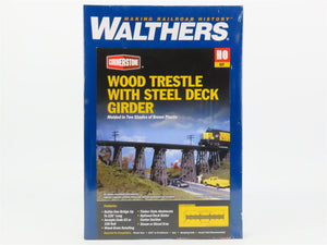 HO 1/87 Scale Walthers Kit 933-3147 Wood Trestle w/ Steel Deck Girder - SEALED