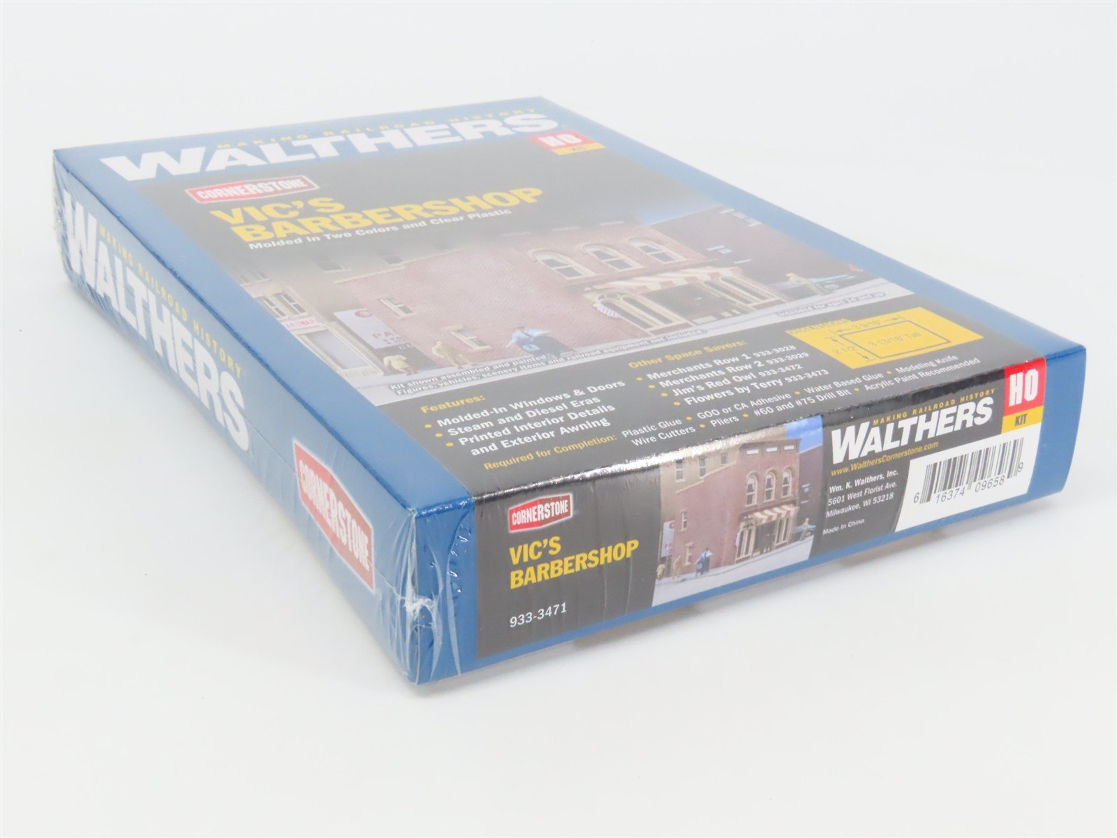HO 1/87 Scale Walthers Cornerstone Kit 933-3471 Vic's Barbershop - SEALED