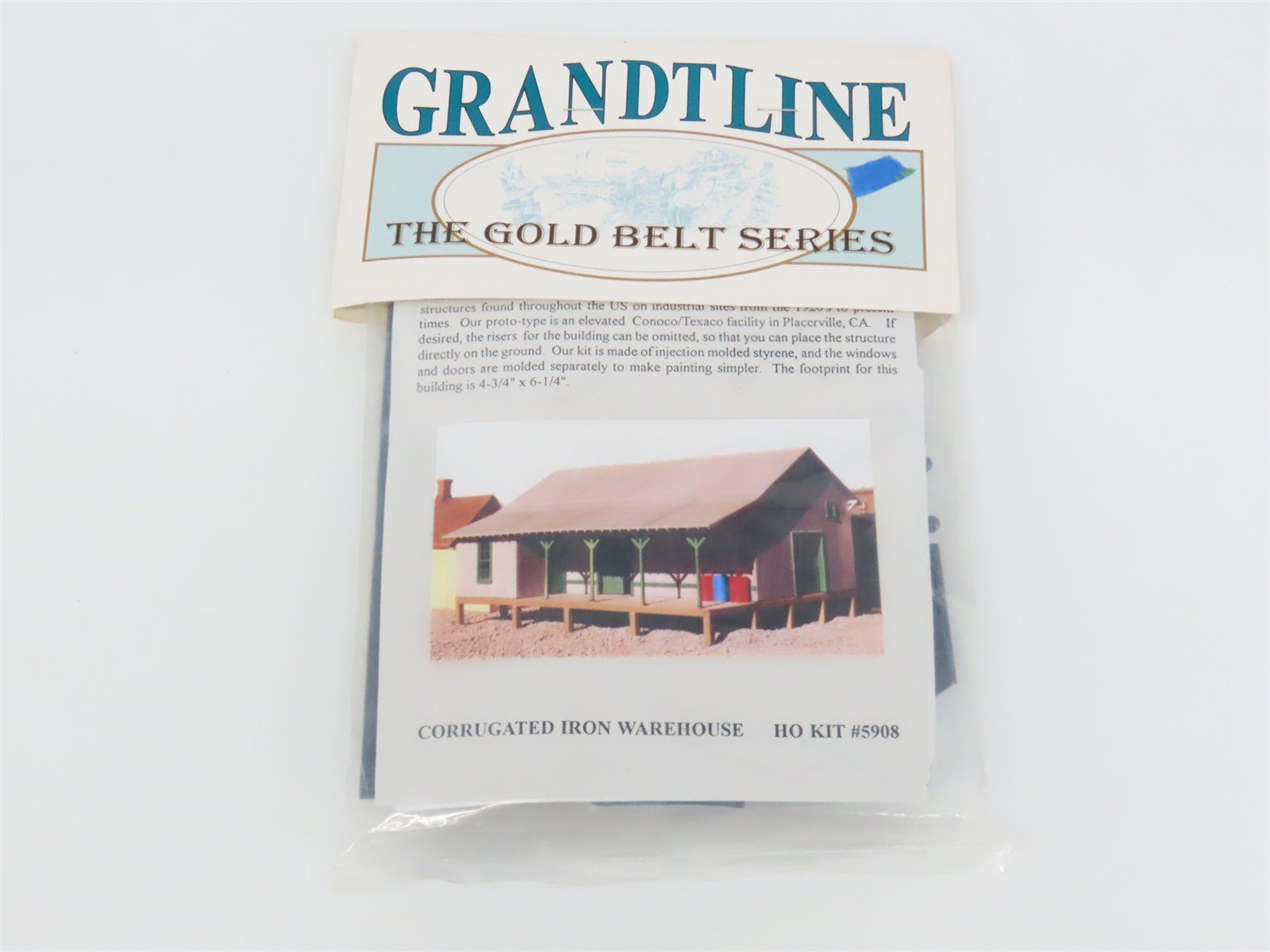 HO 1/87 Scale Grandt Line Gold Belt Series Kit 5908 Corrugated Iron Warehouse
