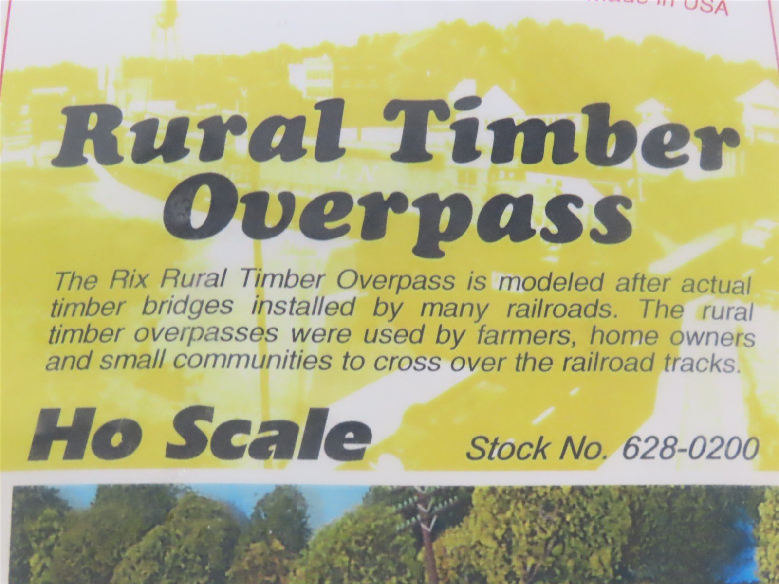 HO 1/87 Scale Rix Products Kit 628-0200 Rural Timber Overpass - SEALED