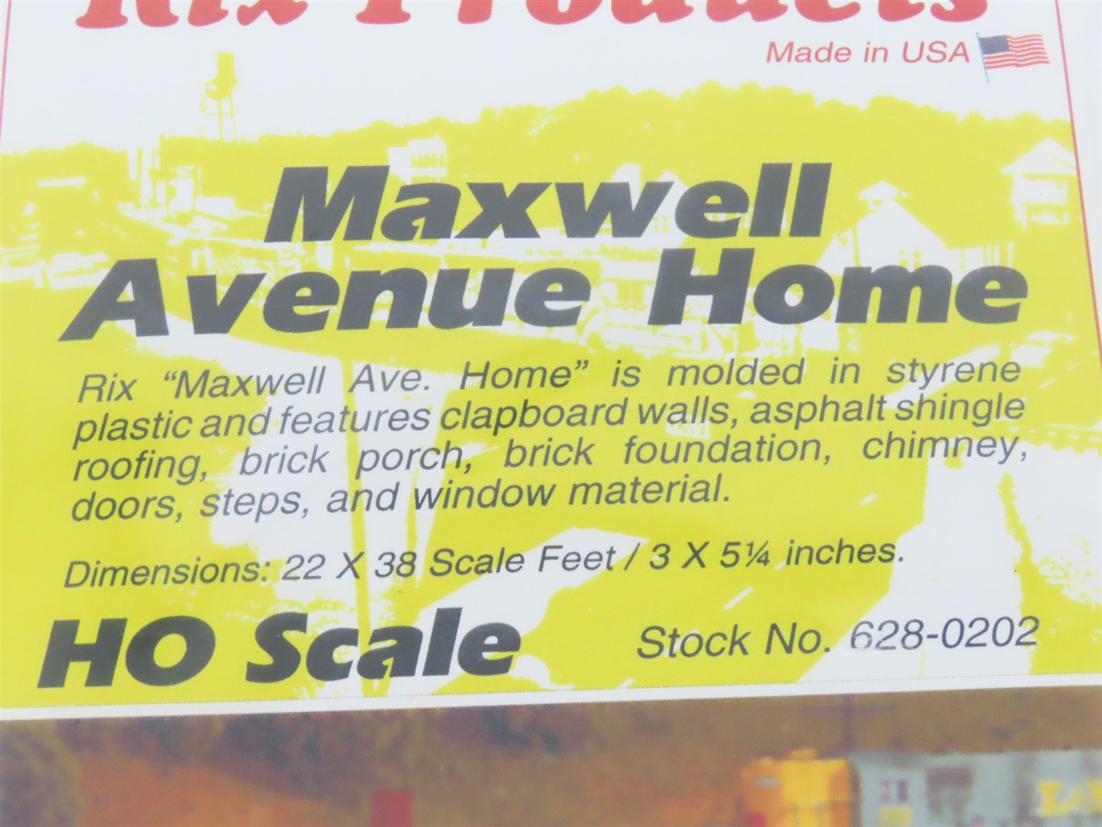 HO 1/87 Scale Rix Products Kit 628-0202 Maxwell Avenue Home - SEALED