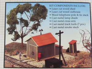 HO 1/87 Scale Model Railways Classic Structures Kit 1001 Hand Car/Tool Shed