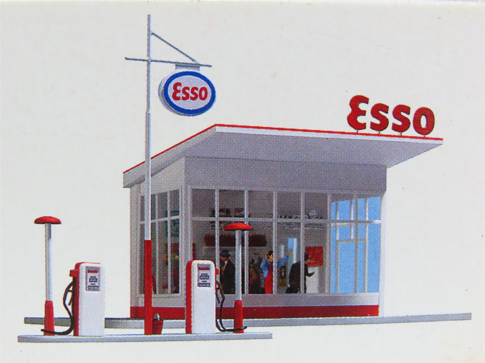 HO 1/87 Scale Busch Kit 1005 ESSO Gas Station