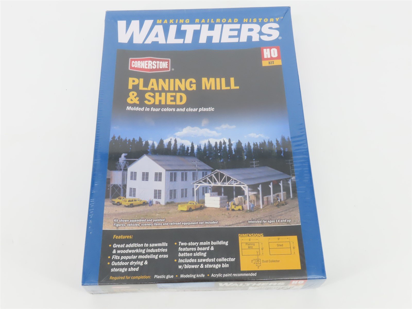 HO 1/87 Scale Walthers Cornerstone Kit 933-3059 Planing Mill & Shed - SEALED