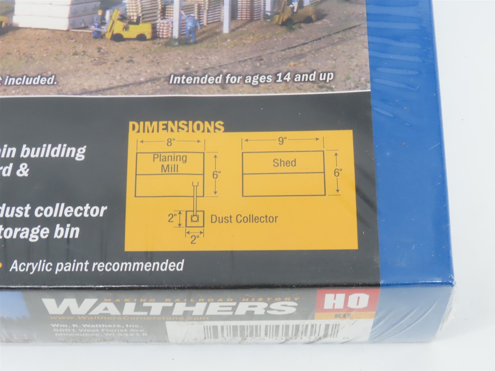 HO 1/87 Scale Walthers Cornerstone Kit 933-3059 Planing Mill & Shed - SEALED