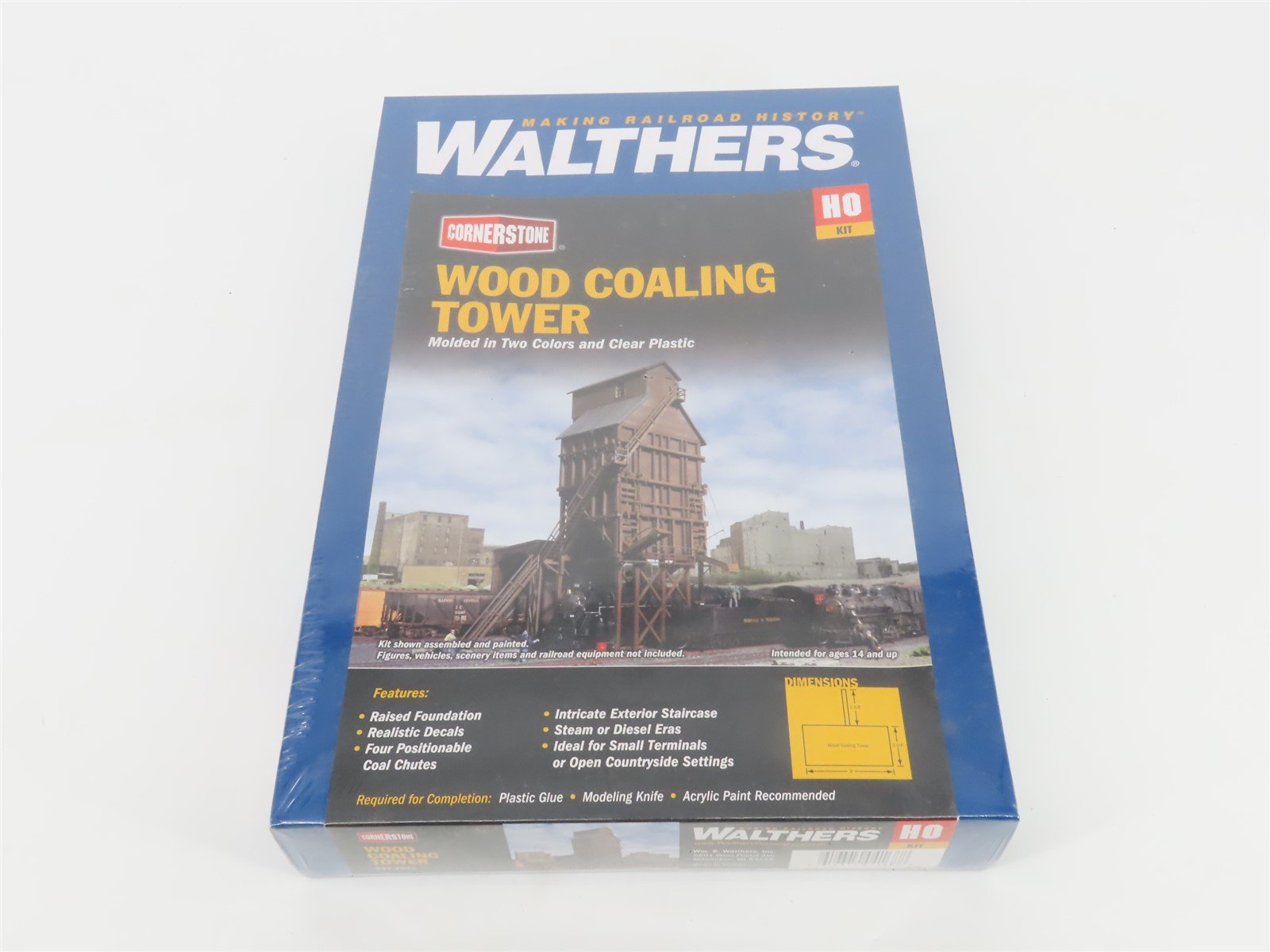 HO 1/87 Scale Walthers Cornerstone Kit 933-2922 Wood Coaling Tower - SEALED