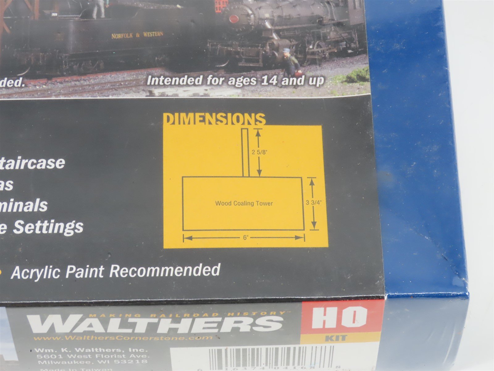 HO 1/87 Scale Walthers Cornerstone Kit 933-2922 Wood Coaling Tower - SEALED