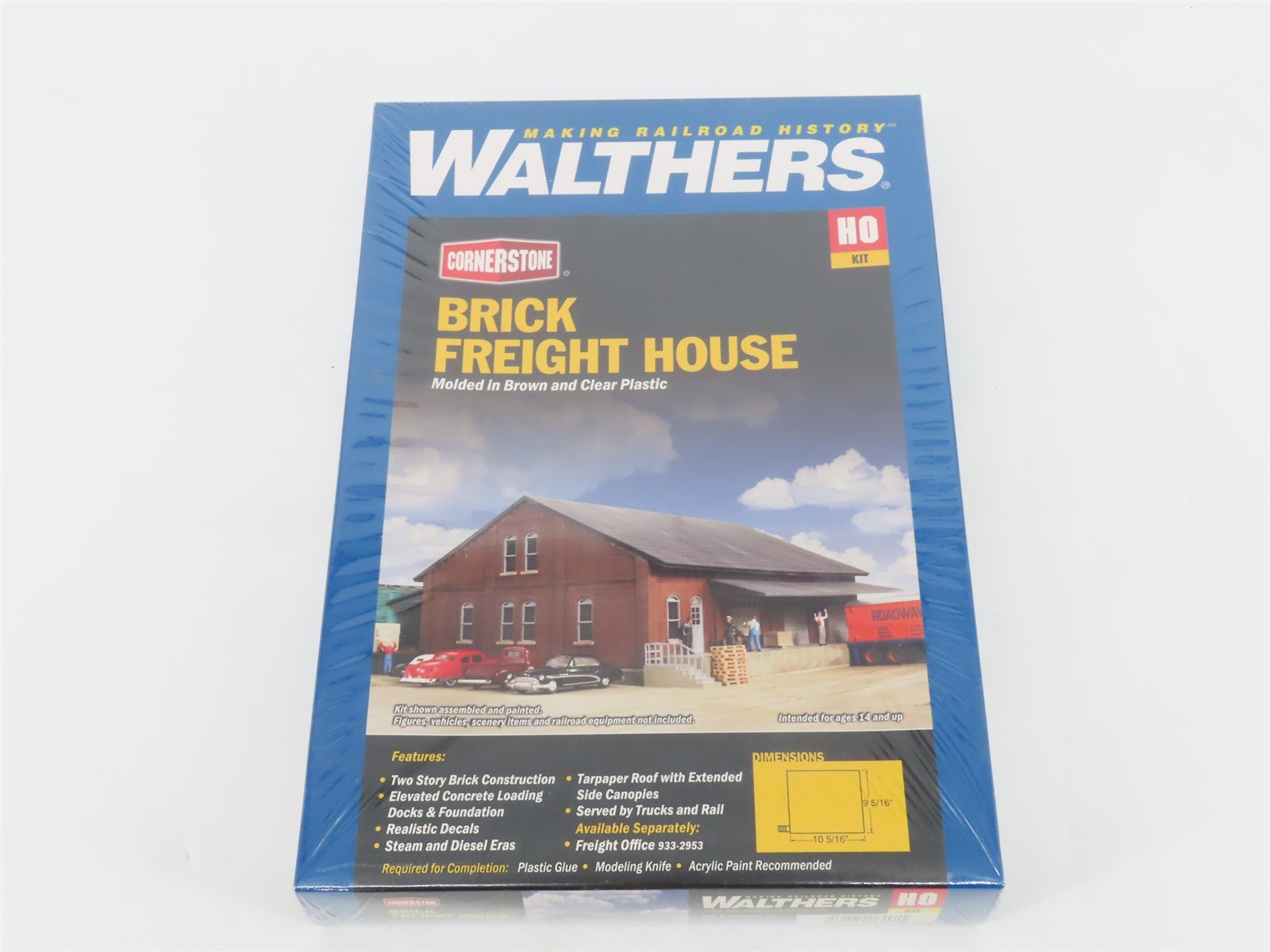 HO 1/87 Scale Walthers Cornerstone Kit 933-2954 Brick Freight House - SEALED