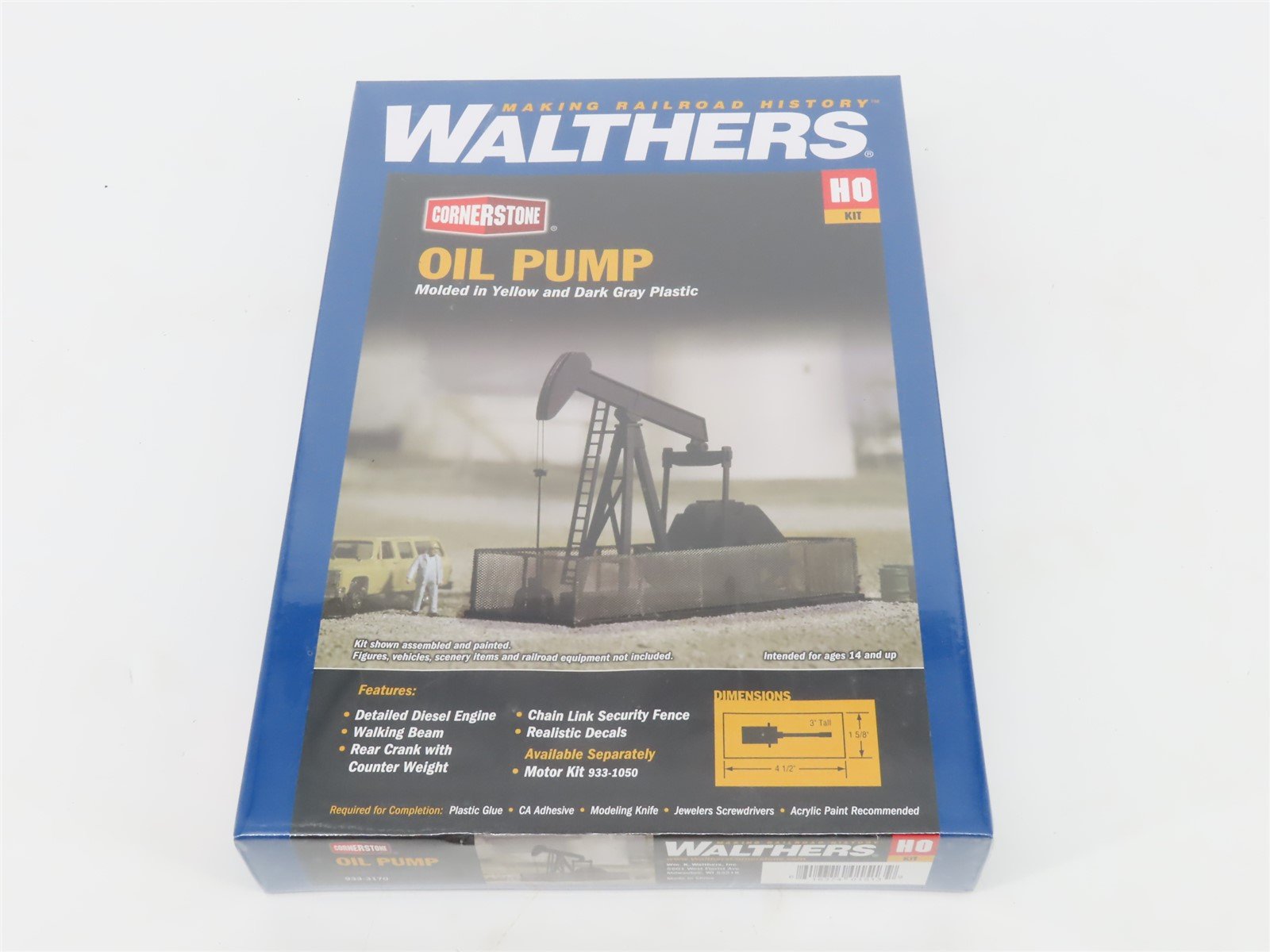 HO 1/87 Scale Walthers Cornerstone Kit 933-3170 Horse Head Oil Pump - SEALED