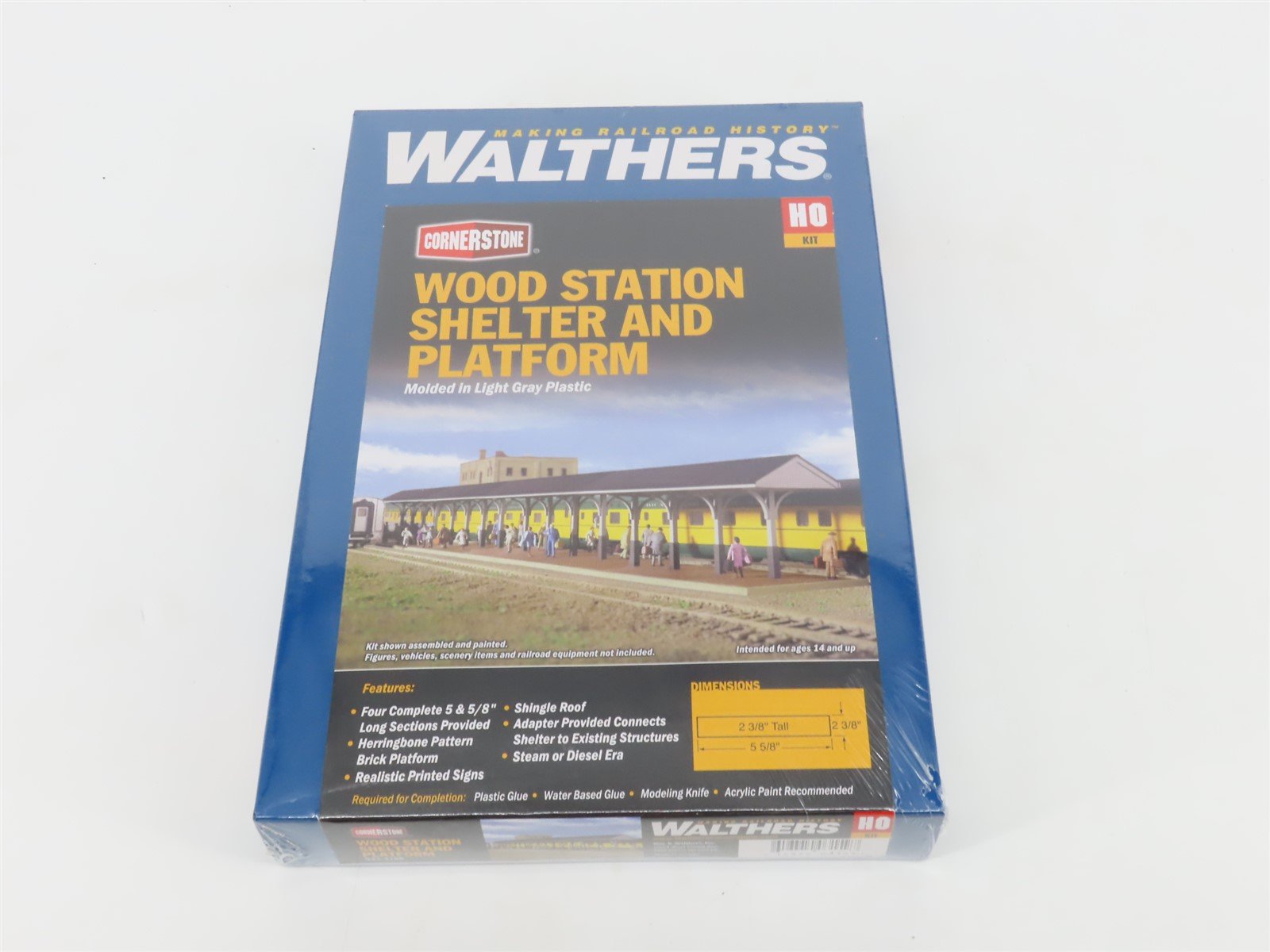 HO Walthers Cornerstone Kit 933-3188 Wood Station Shelter & Platform - SEALED