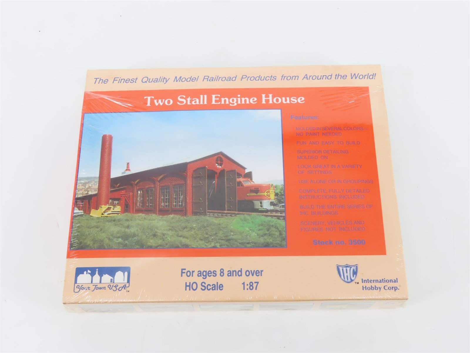 HO 1/87 Scale IHC Your Town USA Kit 3500 Two Stall Engine House - SEALED